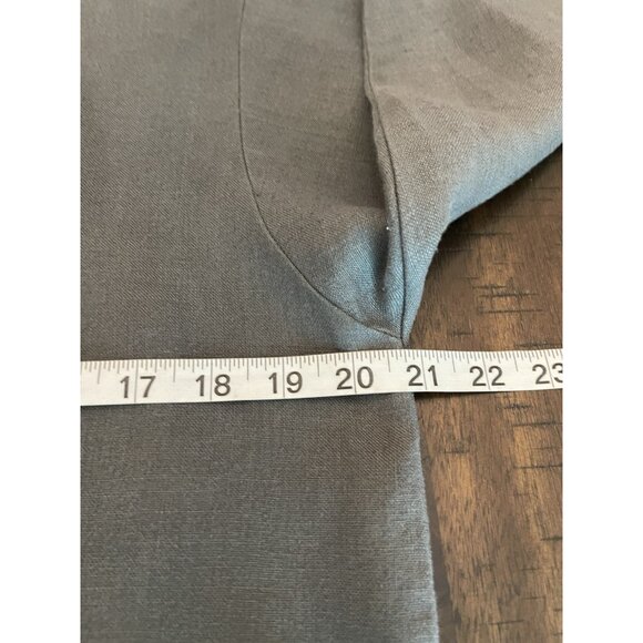 What’s Up Gray 100% Linen Button Front Boxy Top Blouse Size Small Lagenlook - Picture 5 of 7